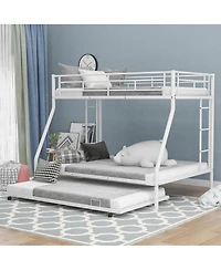 Streamdale Twin over Full Bunk Bed with Trundle and Ladders