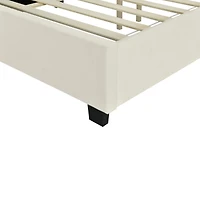 Streamdale Queen Velvet Platform Bed with Headboard