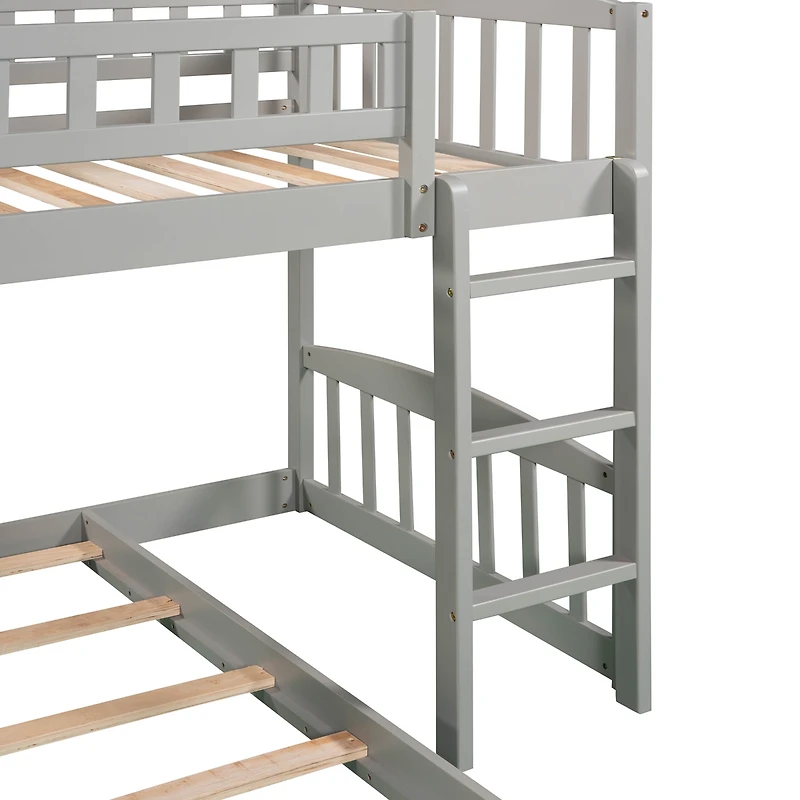 Streamdale Stairway Twin Over Twin Bunk Bed With Two Drawers And Slide