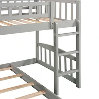 Streamdale Stairway Twin Over Twin Bunk Bed With Two Drawers And Slide