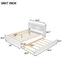 Streamdale Full Bed With Trundle, Bookcase