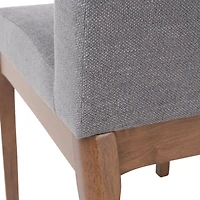 Streamdale Comfortable and Stylish Gray Linen Blended Fabric Dining Chairs