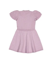 Hope & Henry Toddler Girls Double Flutter Sleeve Sweater Dress