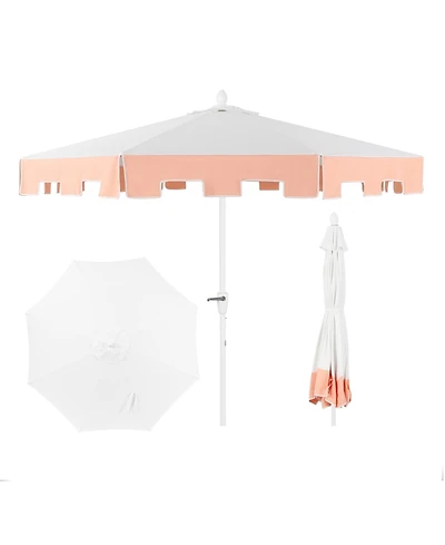 Jonathan Y Baiona 9 ft Market Patio Umbrella, Uv Protection, Auto-Tilt, Crank, Wind Vent