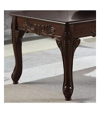 Streamdale Ornate Detailing Dark Cherry Finish Wood Coffee Table