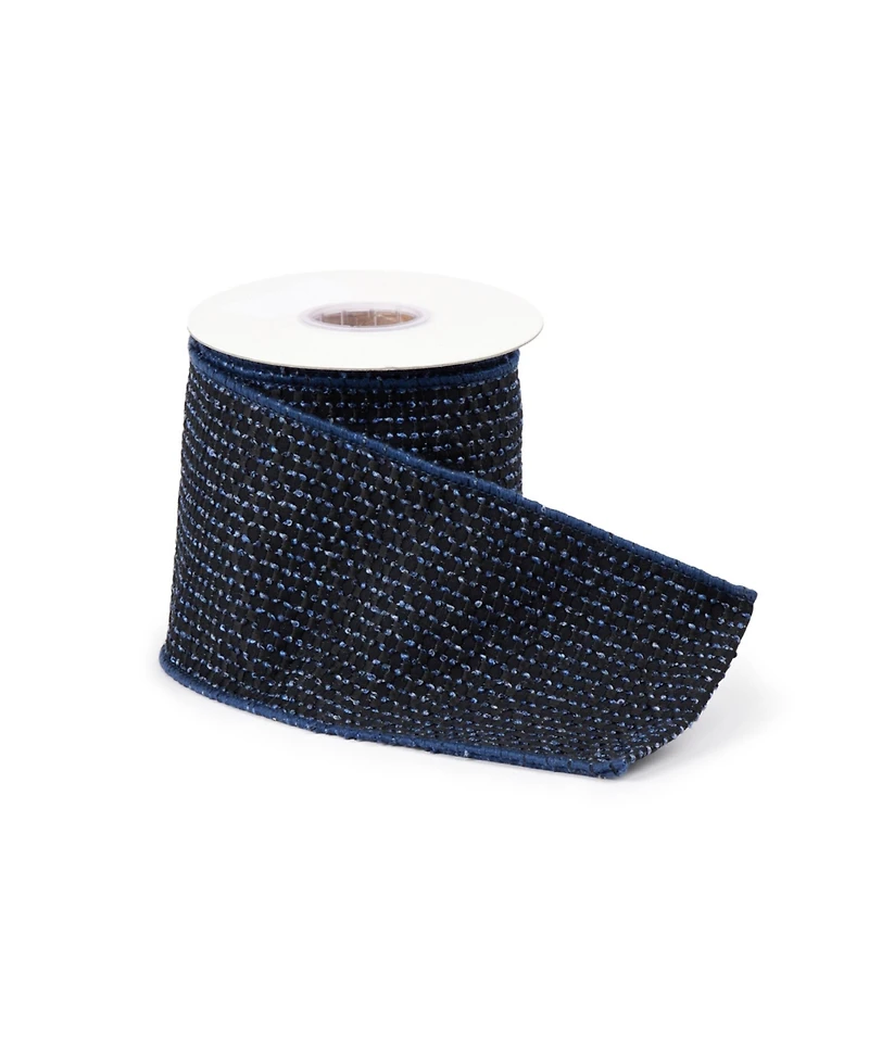 Slickblue Set of 2 Wired Polyester/Cotton Ribbons – Versatile for Crafting and Decor