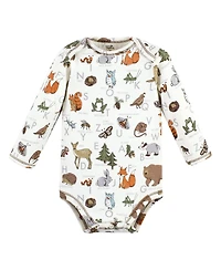 Touched by Nature Baby Boys Natural Cotton Long-Sleeve Bodysuits