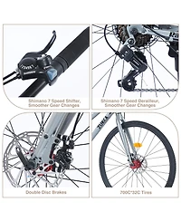 Streamdale 7-Speed Hybrid Road Bike with Disc Brakes
