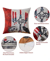 Caromio 4Pcs Halloween Decorative Throw Pillow Covers 18" x 18"