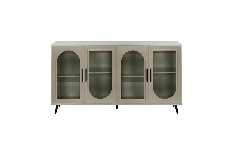 Vintage Multipurpose Storage Sideboard with Glass Door Cabinet