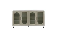 Vintage Multipurpose Storage Sideboard with Glass Door Cabinet