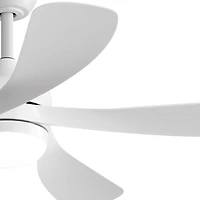 Sofucor 52 Ceiling Fans with Light Yellow with 5 Curve Blades