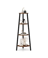 Sugift 4-Tier Industrial Corner Ladder Shelf Display Rack for Home Office