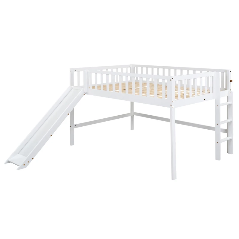Streamdale Full Low Loft Bed With Ladder And Slide