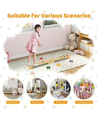 Givimo Montessori Balance Beam Set Wooden Balance Boards with Stepping Stones
