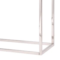 Streamdale Furniture Boho Glam Console Table Handcrafted Recycled Wood & Silver Steel