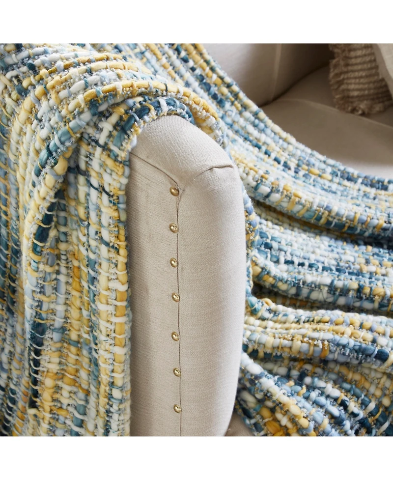 Ihi Home Chunky Hand Knit Throw Blanket I 50"x 70" I Olive Green