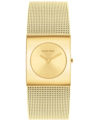 Calvin Klein Women's Pulse Gold-Tone Stainless Steel Mesh Watch 26.40mm