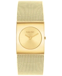 Calvin Klein Women's Pulse Gold-Tone Stainless Steel Mesh Watch 26.40mm