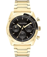 Calvin Klein Men's Flex Gold-Tone Stainless Steel Bracelet Watch 42mm