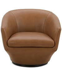 Hemky Leather Swivel Chair, Created for Macy's