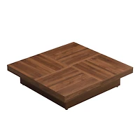 Streamdale Marble Veneer Sliding Top Coffee Table Walnut