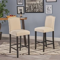 Streamdale Christopher Knight Home Auburn Bonded Leather Barstools (Set Of 2)