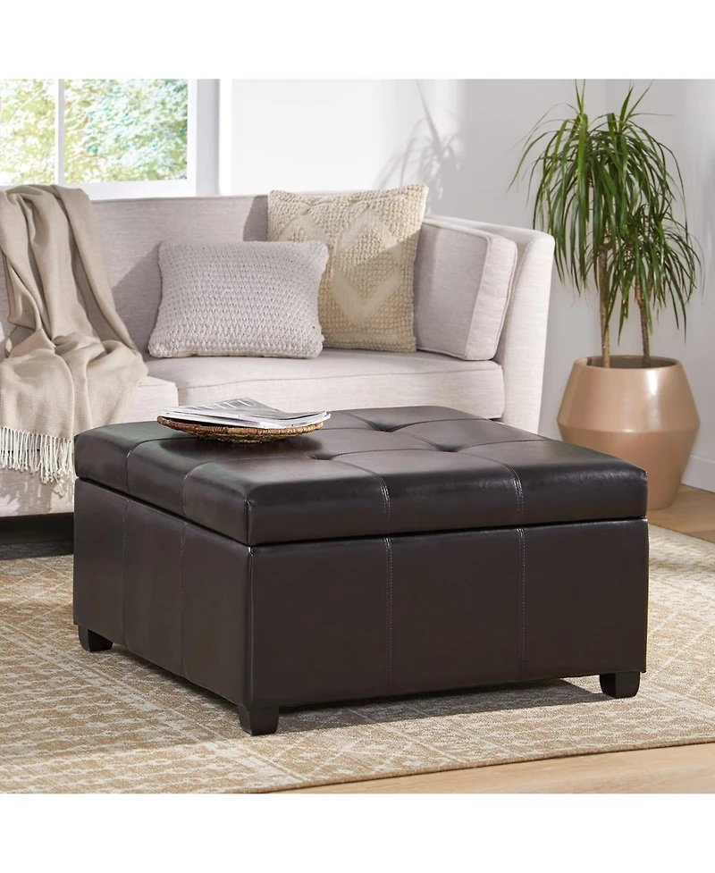 Streamdale Furniture Carlsbad Contemporary Tufted Storage Ottoman