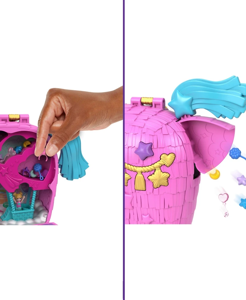 Polly Pocket Unicorn Partyland Playset with 2 Micro Dolls