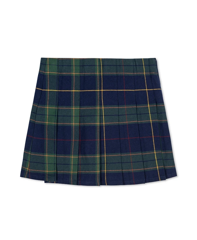 Hope & Henry Big Girls Organic Pleated Skirt with Buckle Detail