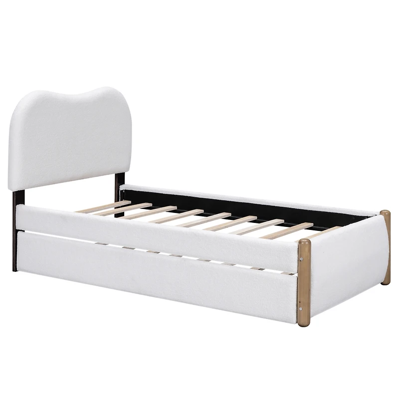 Streamdale Twin Upholstered Platform Bed with Trundle