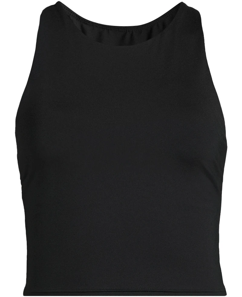 Lands' End Women's High Neck Racerback Midkini Top