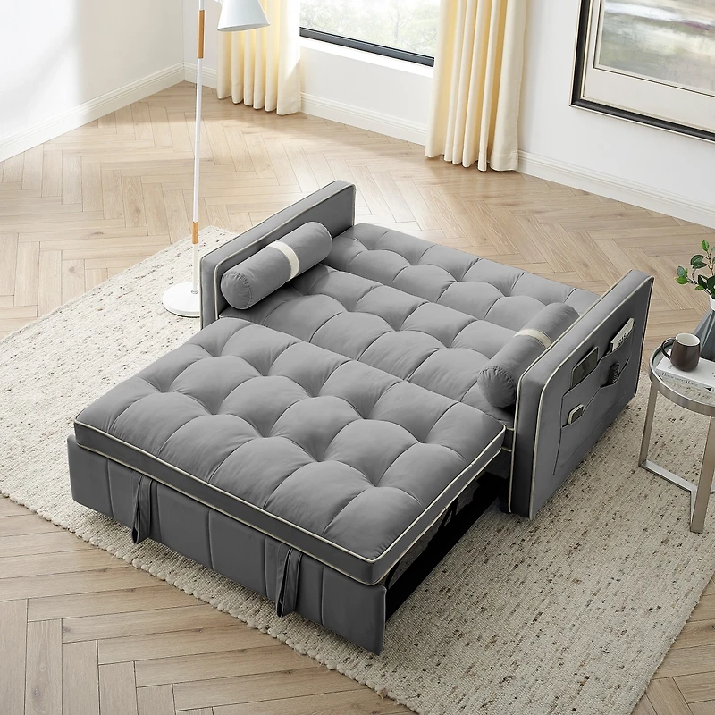 Streamdale 55.5" Pullout Sleep Sofa with Pockets