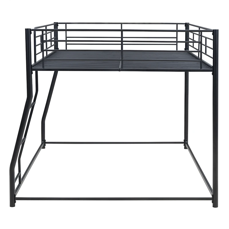 Simplie Fun Metal Floor Bunk Bed, Full Xl Over Queen