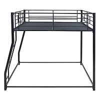 Simplie Fun Metal Floor Bunk Bed, Full Xl Over Queen