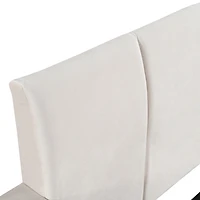 Streamdale Furniture Upholstered Bed with Desk & Stool