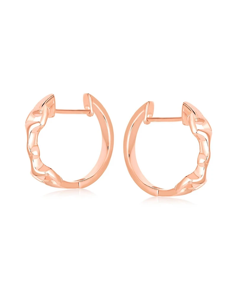 Bling Jewelry Equestrian Horse Bit Hoop Earrings 14K Gold Plated Sterling Silver