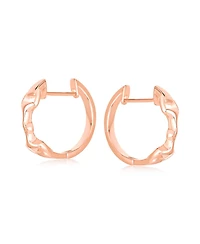 Bling Jewelry Equestrian Horse Bit Hoop Earrings 14K Gold Plated Sterling Silver
