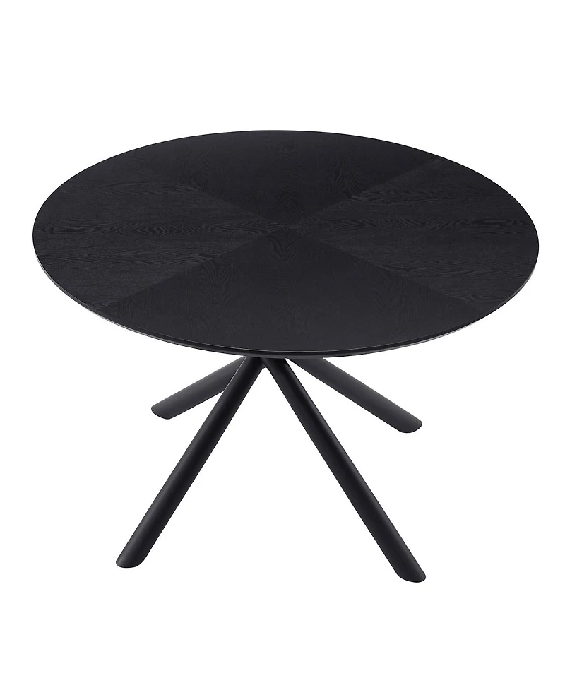Simplie Fun 47.25" Round Mdf Coffee Table with Metal Base