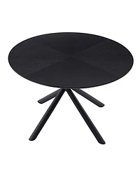 Simplie Fun 47.25" Round Mdf Coffee Table with Metal Base