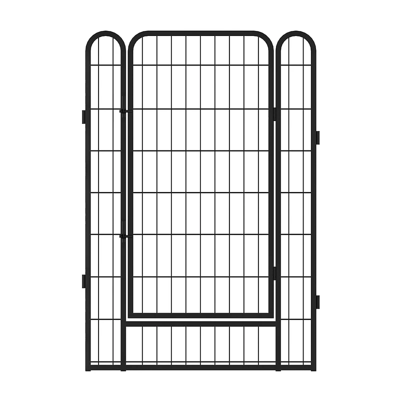 Sturdy, Rust-Resistant Pet Fence with Automatic Gravity Locking