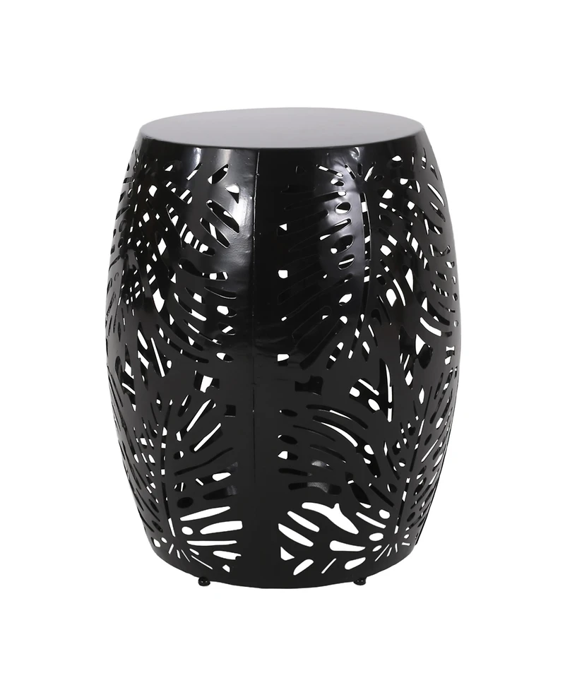 Streamdale Furniture Modern Palm Leaf Side Table with Durable Iron Frame