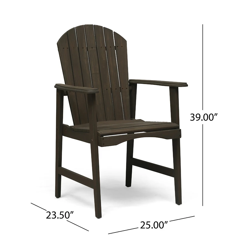 Streamdale Acacia Wood Adirondack Chairs (Set of 2) for Outdoor Patio