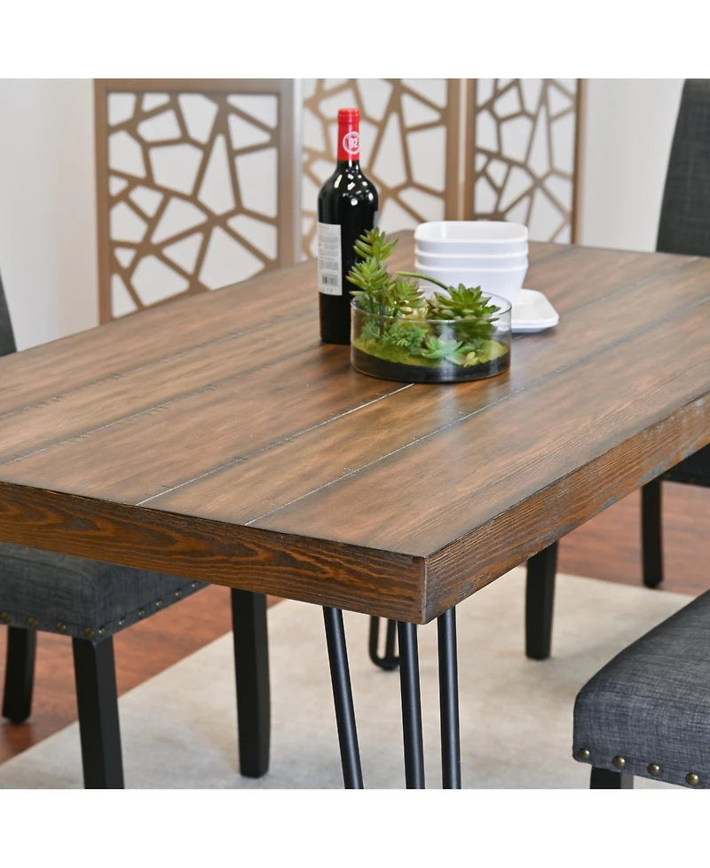 Streamdale Hairpin Dining Set (Table + 4 Chairs)