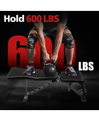 Streamdale Foldable Sit-Up Bench with 6 Back and 4 Seat Positions