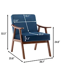 Simplie Fun Mid-Century Modern Velvet Accent Armchair Style, Comfort, and Durability