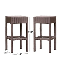 Streamdale Milton Wicker Backless Bar Stool