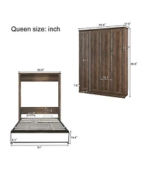 Streamdale Murphy Wall Bed with Storage