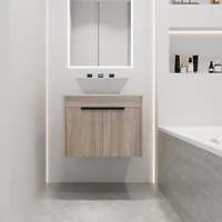 Streamdale 24" Modern Design Float Bathroom Vanity With Ceramic Basin Set