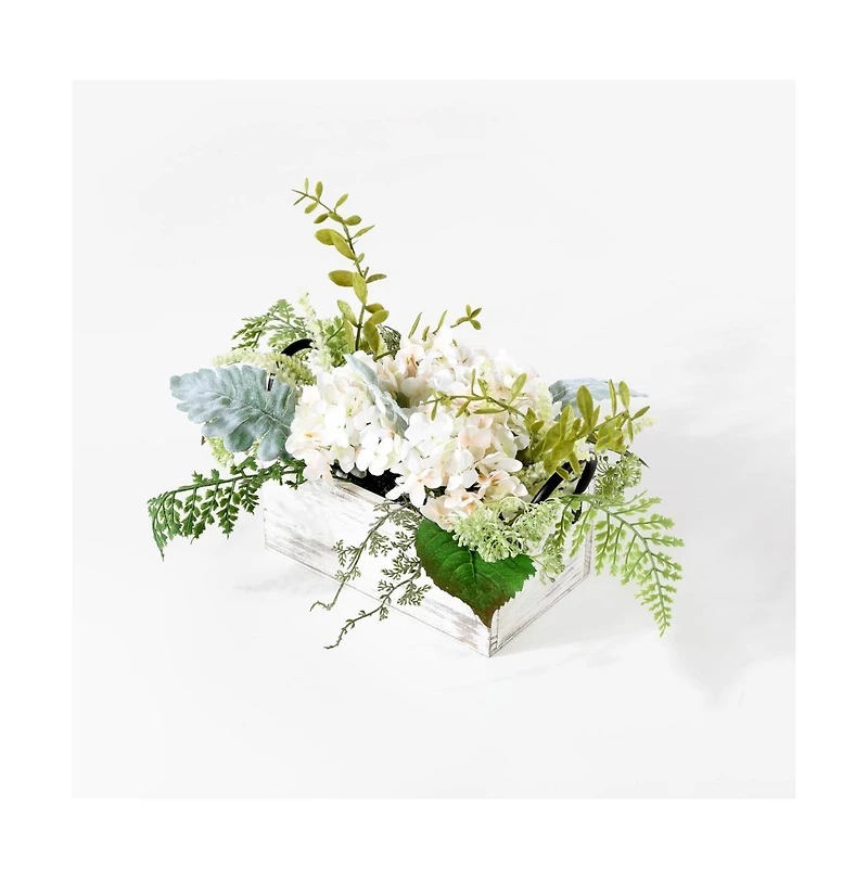 Faux 13 Inch Hydrangea Potted Arrangement